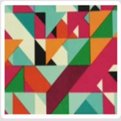 Colour block knitted fabric swatch from the Hippo Knitting archive