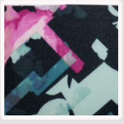 Abstract print knitted fabric swatch from the Hippo Knitting archive